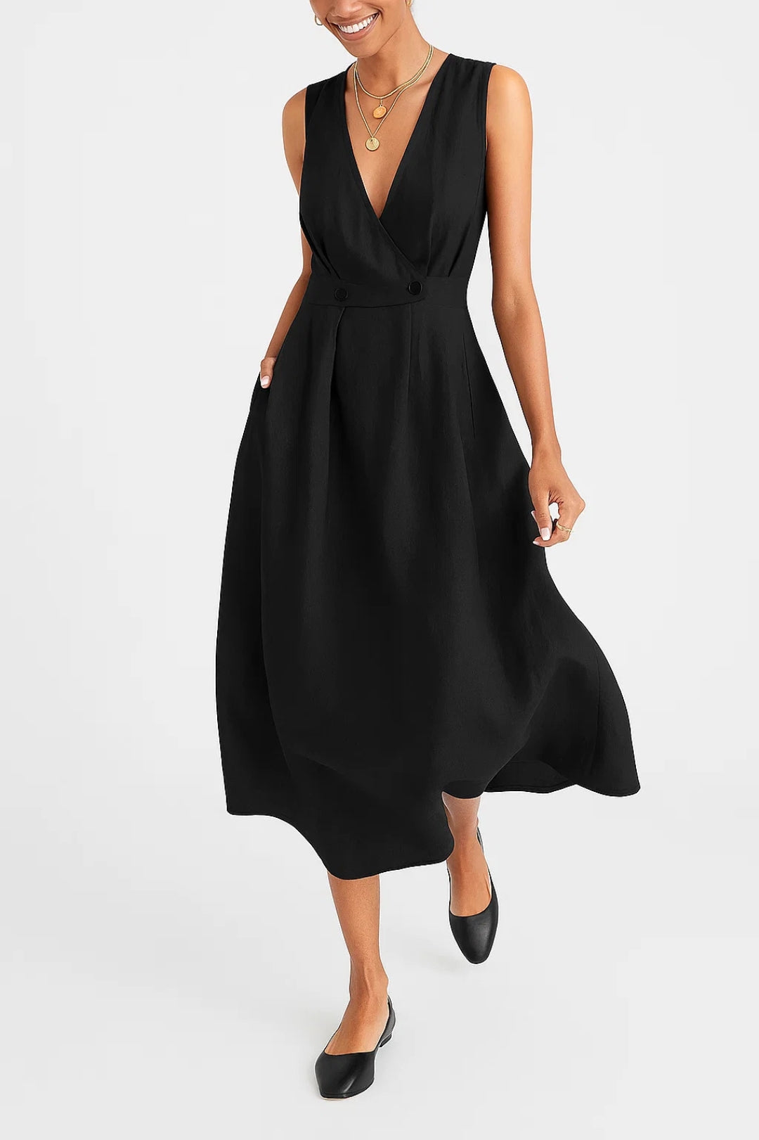 Linen Midi Dress | Lightweight and Breathable