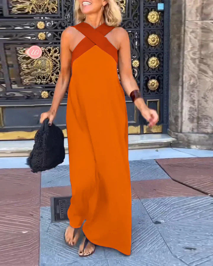 Elodie | Comfortable breathable cross maxi dress