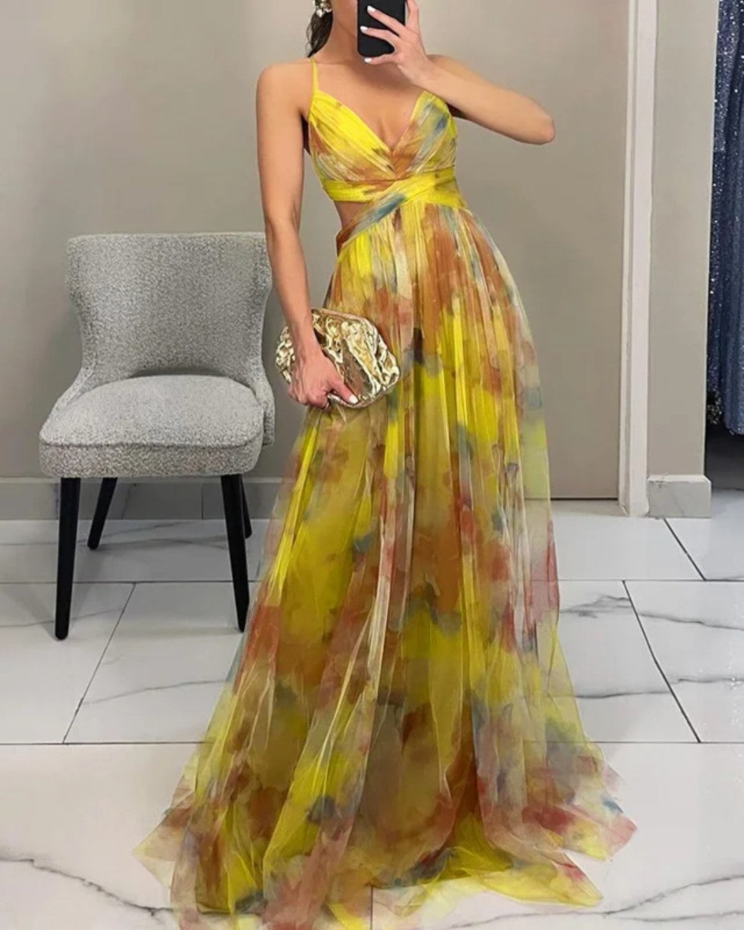 Giselle – Charming maxi dress with a floral print