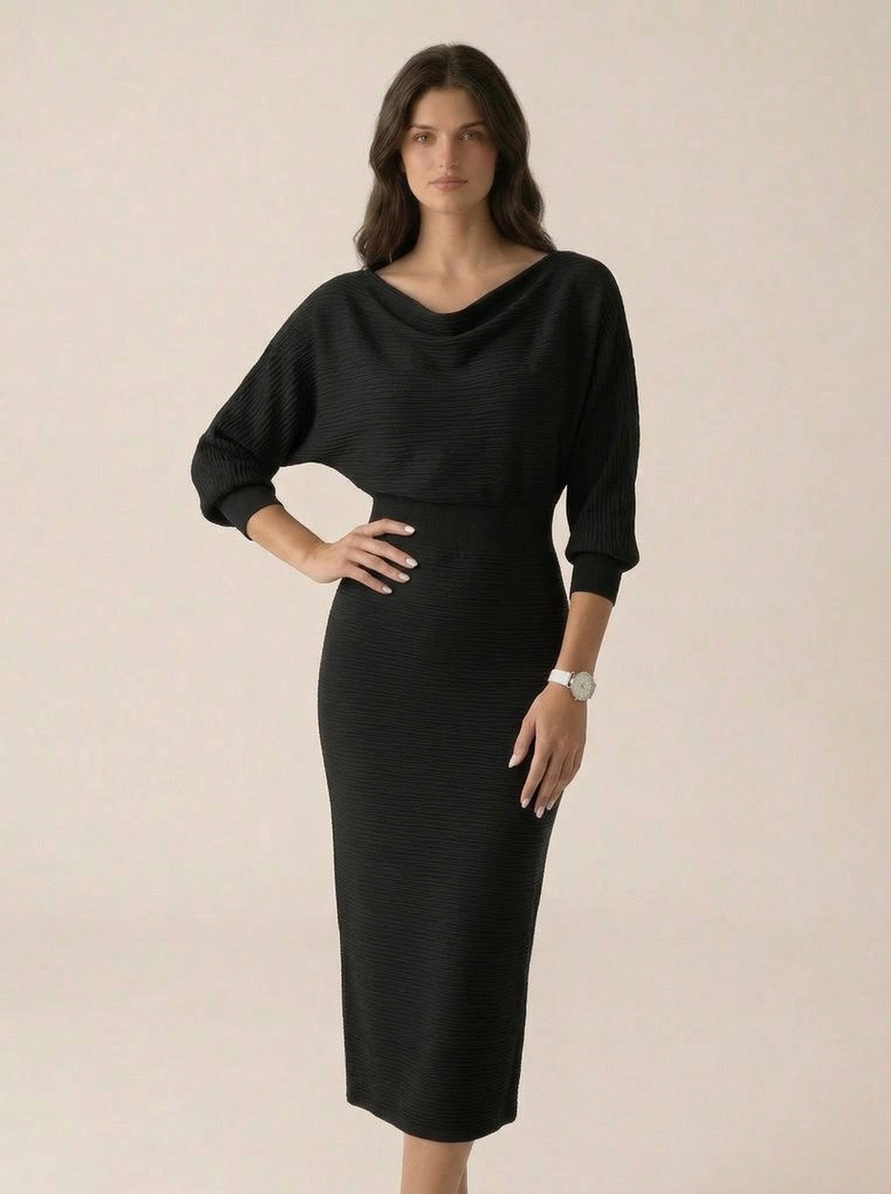 Evoir™ Sofia Draped Midi Dress