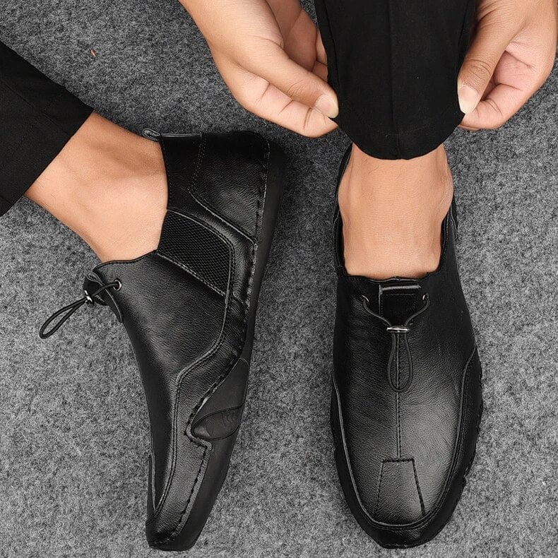 LORENZO GENUINE LEATHER SLIP-ONS