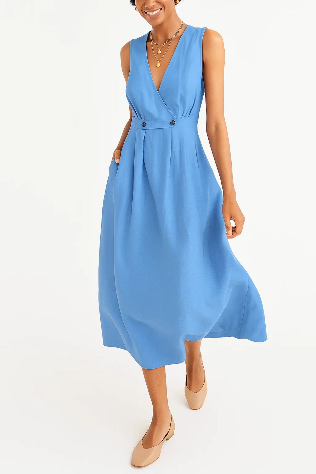 Linen Midi Dress | Lightweight and Breathable