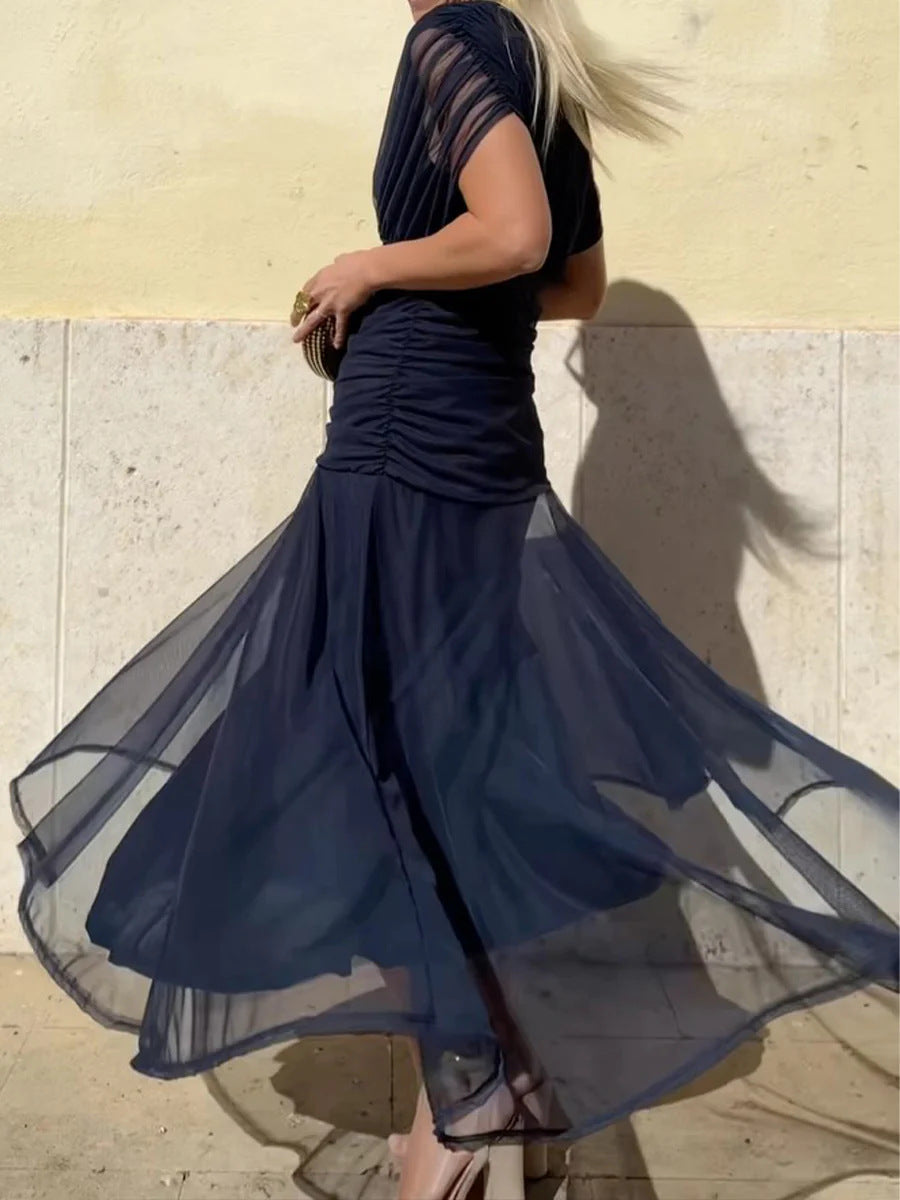 Long Floral V-Neck Dress