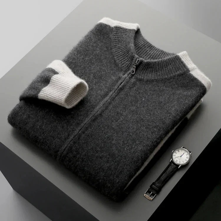 FERRARA CASHMERE ZIP-THROUGH JACKET