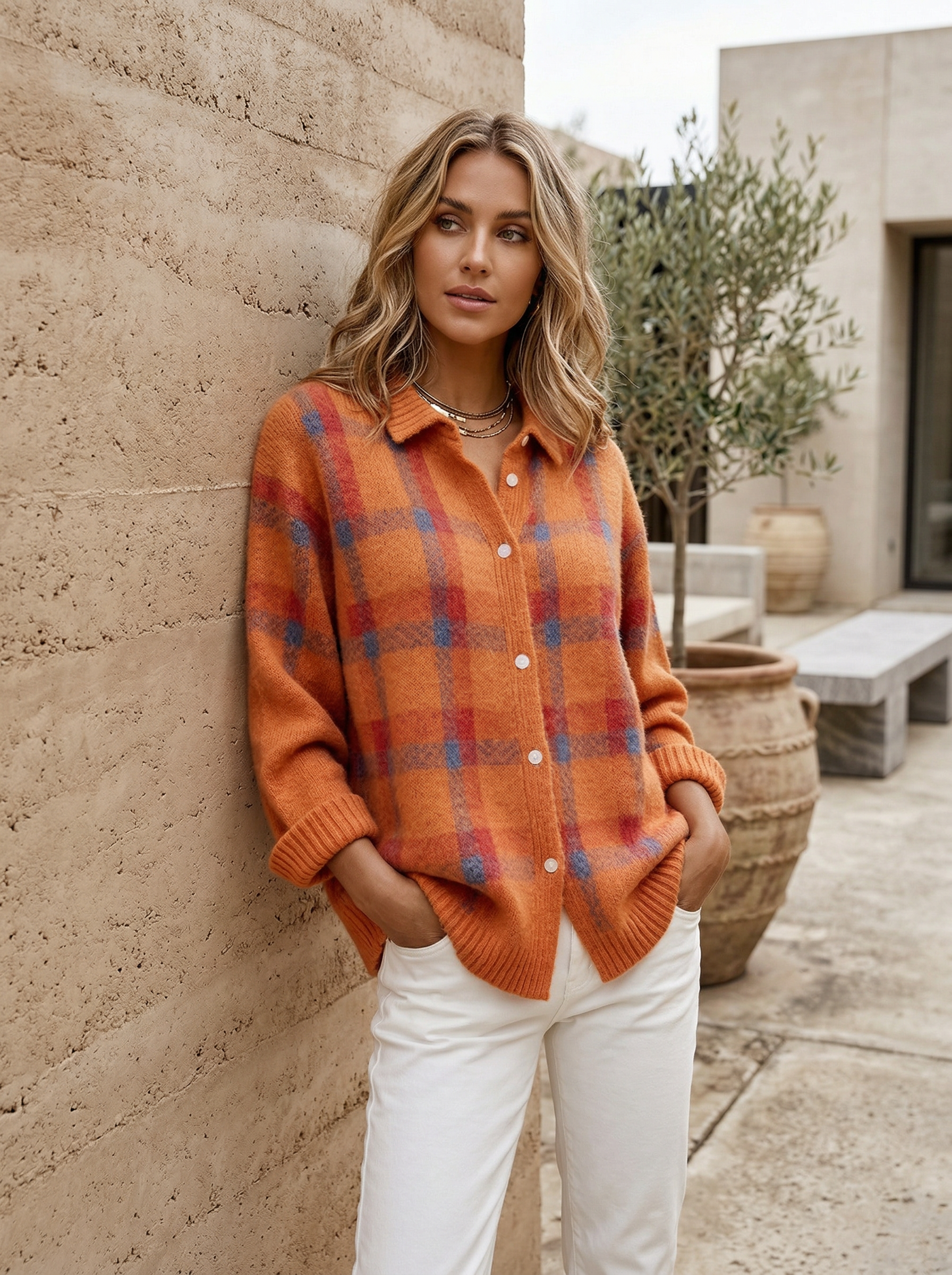 Evoir™ Anna Plaid Cardigan