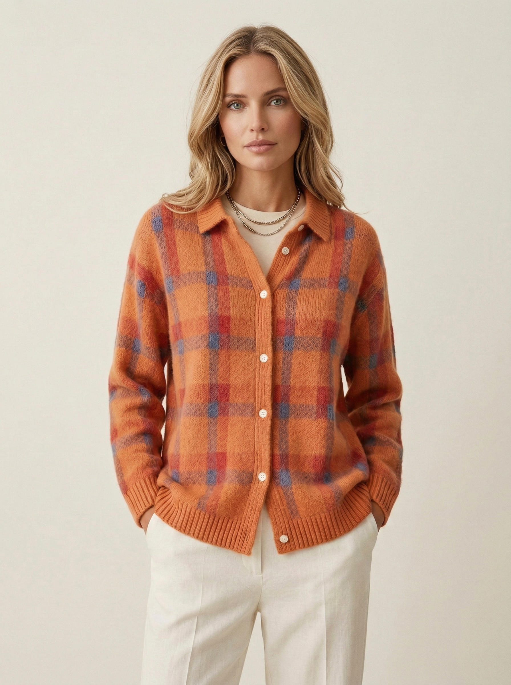 Evoir™ Anna Plaid Cardigan